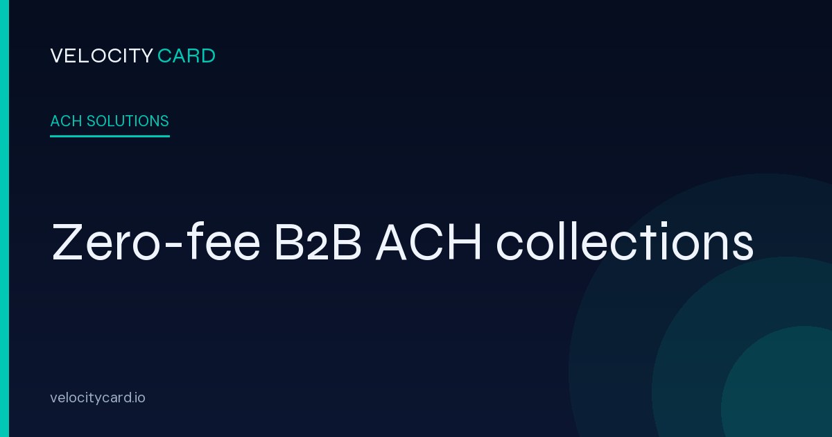 Zero Cost ACH Receivables for Business