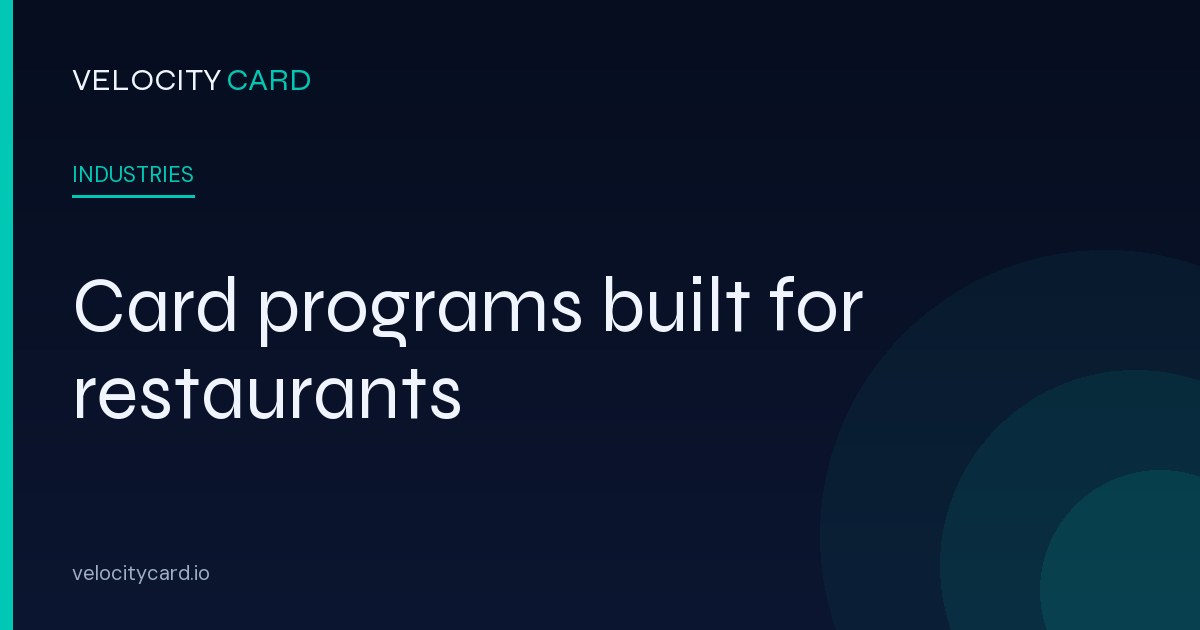 Card Programs & Payroll for Restaurants